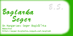 boglarka seger business card